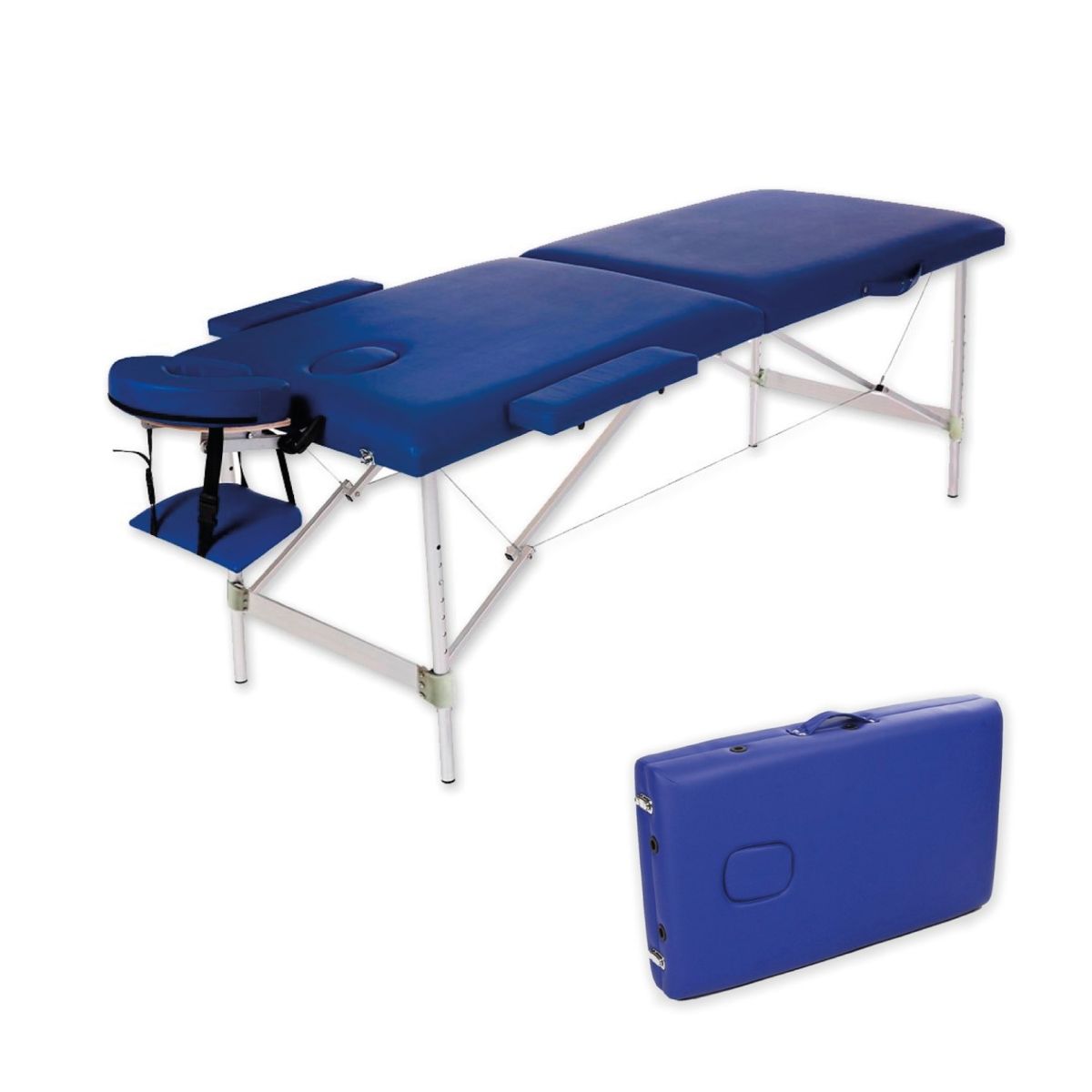 LUMAX - Camilla de Masajes de Aluminio Azul
