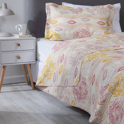 Imagen 2 del producto CUBRECAMA ESTAMPADO BEIGE 1.5 PLAZA