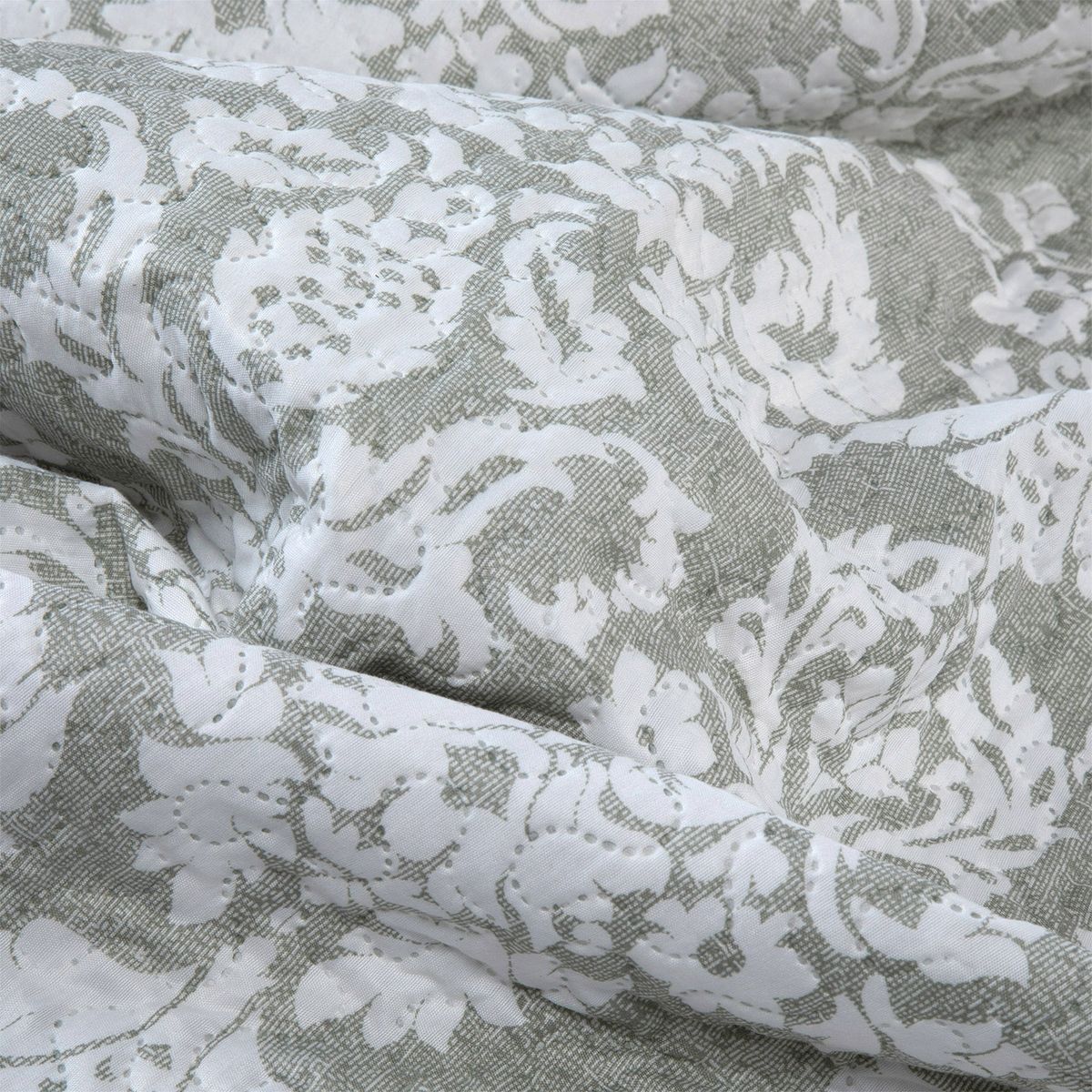 ZAHR - CUBRECAMA ESTAMPADO GRIS 2 PLAZAS