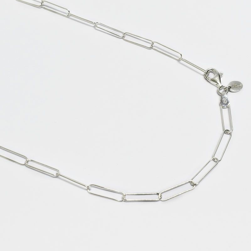 ROSETT - Cadena limada amplia 50 cm Plata ley 925