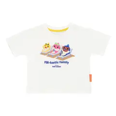 BABY SHARK - Polera Manga Corta Bebé Blanca