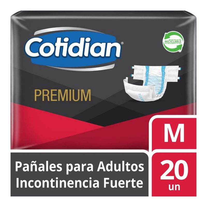COTIDIAN - PAÑALES ADULTOS COTIDIAN PREMIUM X 20 M