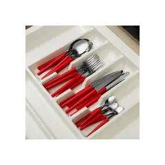 IMAHE - SET 24 CUBIERTOS ROJO CON RALLADOR