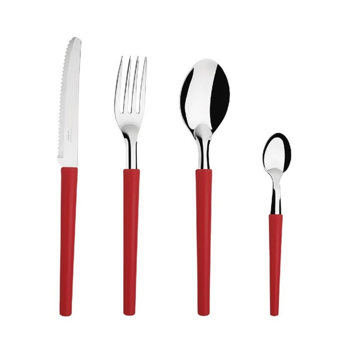 IMAHE - SET 24 CUBIERTOS ROJO CON RALLADOR IMAHE