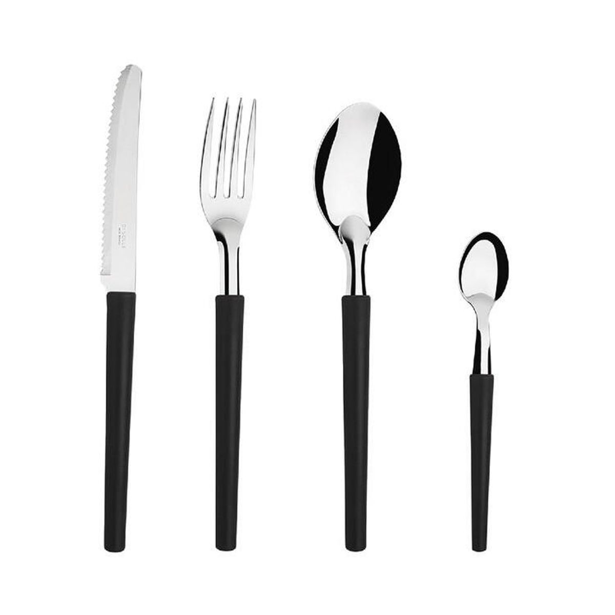 IMAHE - SET 24 CUBIERTOS NEGRO CON RALLADOR IMAHE