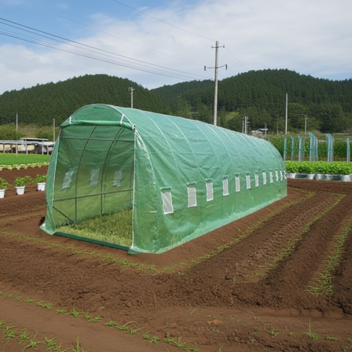 IGPRO - Invernadero Armable Tunel 24m² 8x3x2mts IGPRO