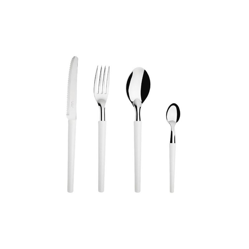 IMAHE - SET 24 CUBIERTOS BLANCO CON RALLADOR IMAHE