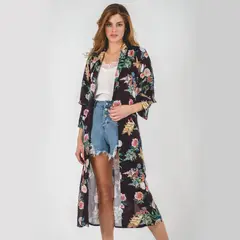 GUINDA - Kimono floreado Irene