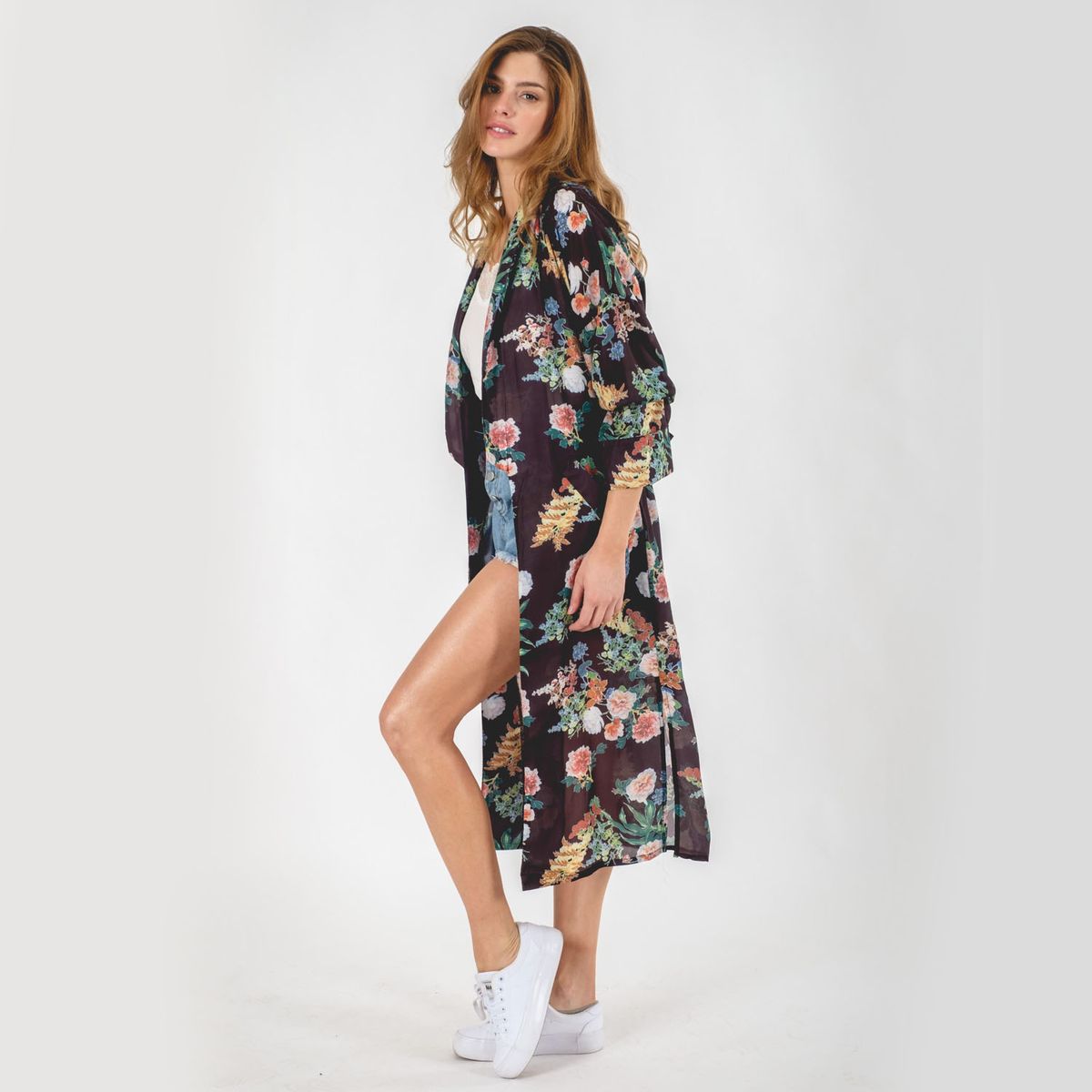 GUINDA - Kimono floreado GUINDA Irene