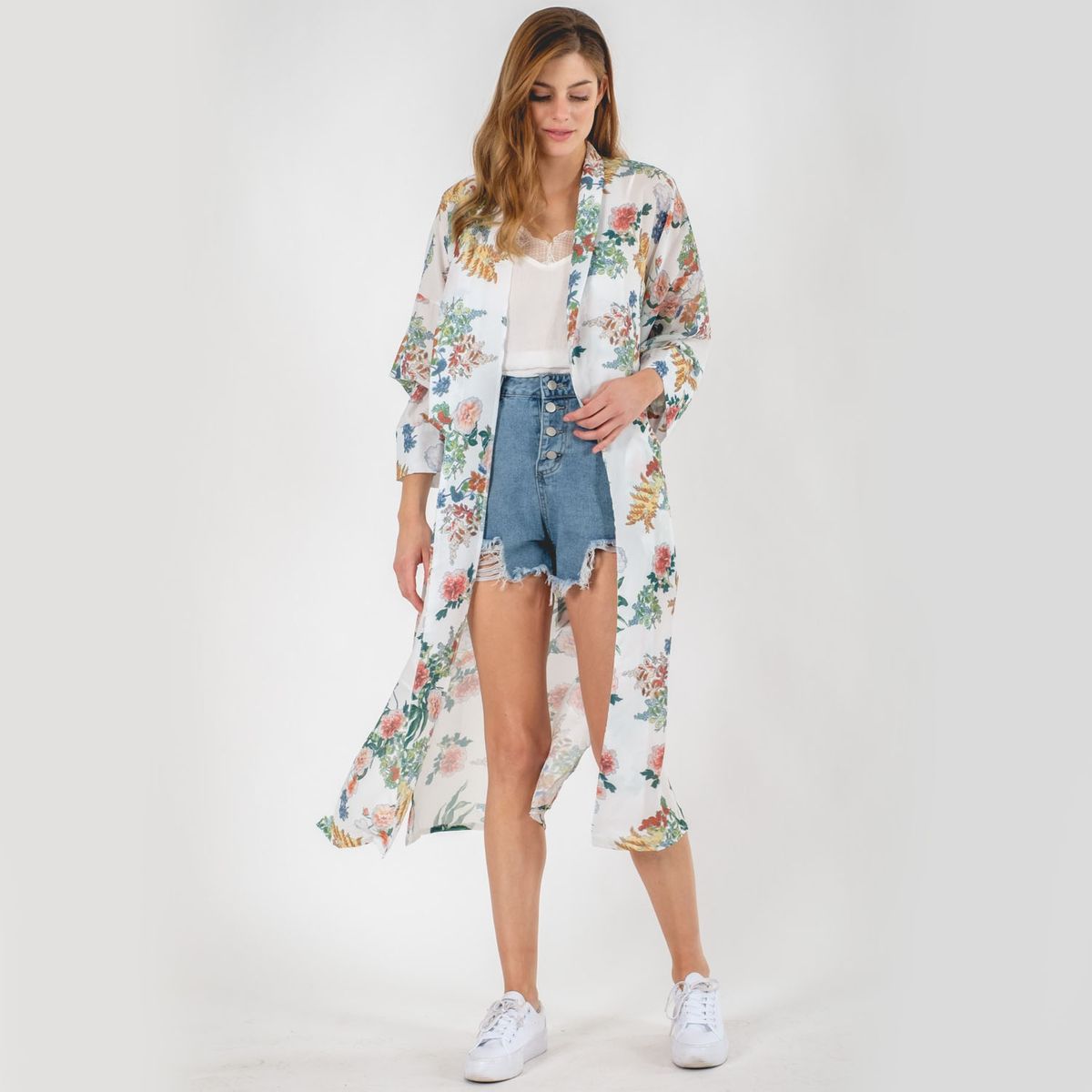GUINDA - Kimono floreado GUINDA Irene