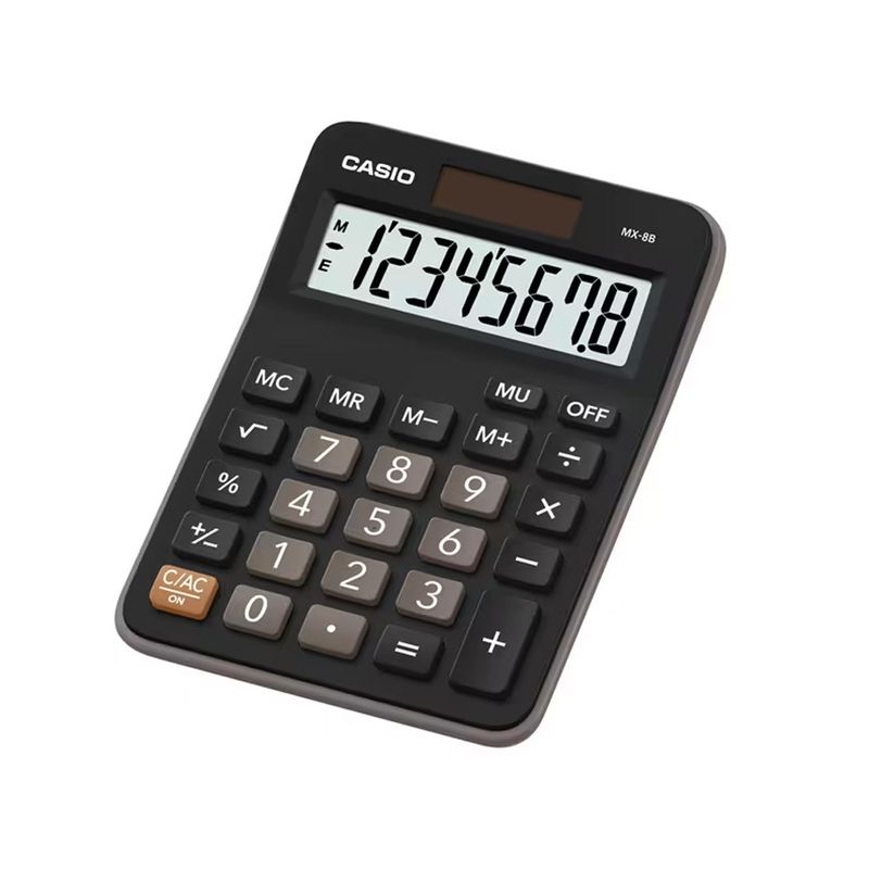 CASIO - Calculadora mini-escritorio MX-8B Color negro
