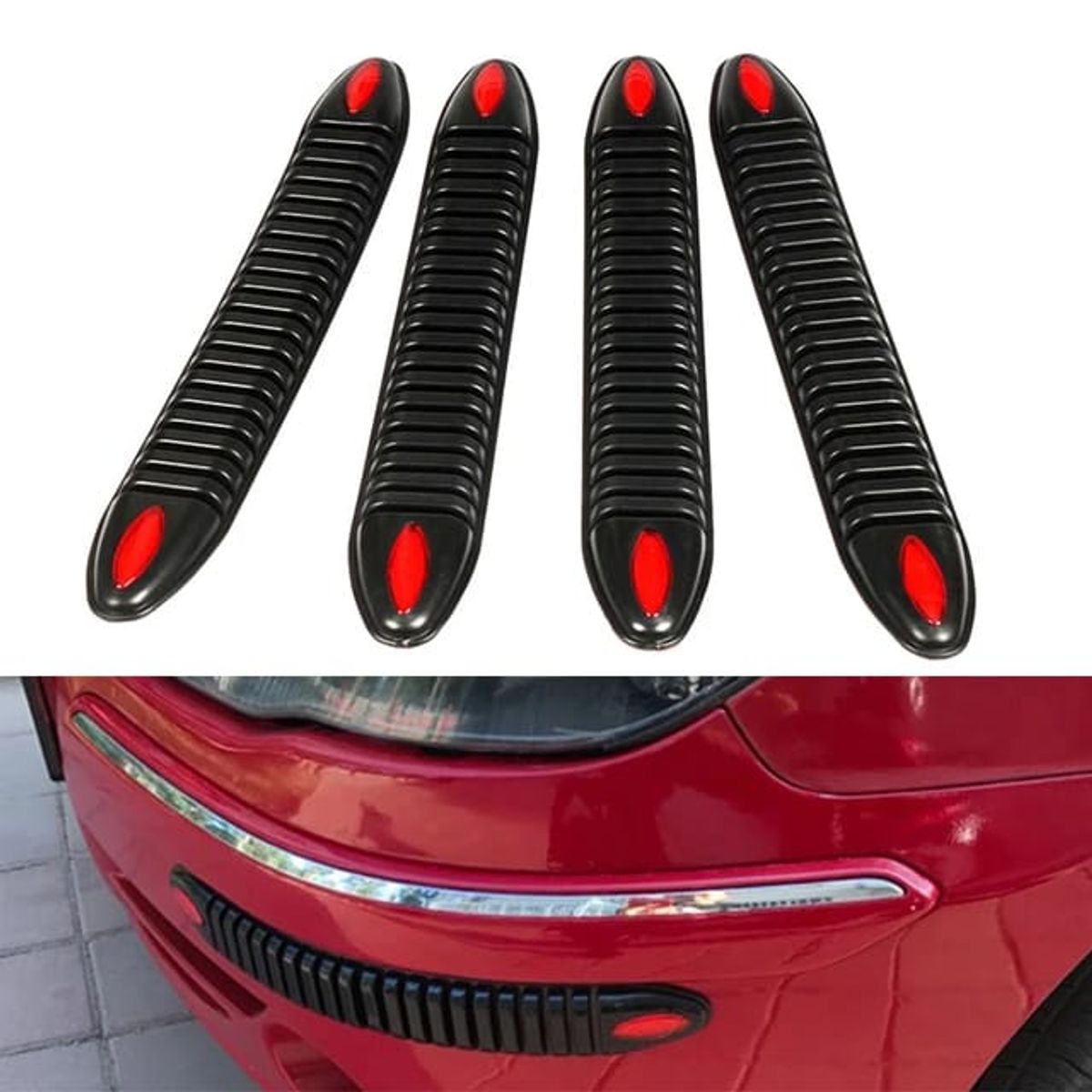 GENERICO - X4 topes antigolpes de goma para Bumper parachoques autos