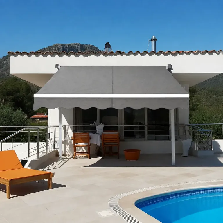 Toldo con Brazo Retractil 42.5 mts Gris Gris claro