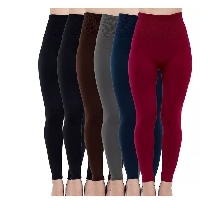 GENERICO - Calzas Polar Sin Costura Para Mujer Sin Diseños Talla Stardar