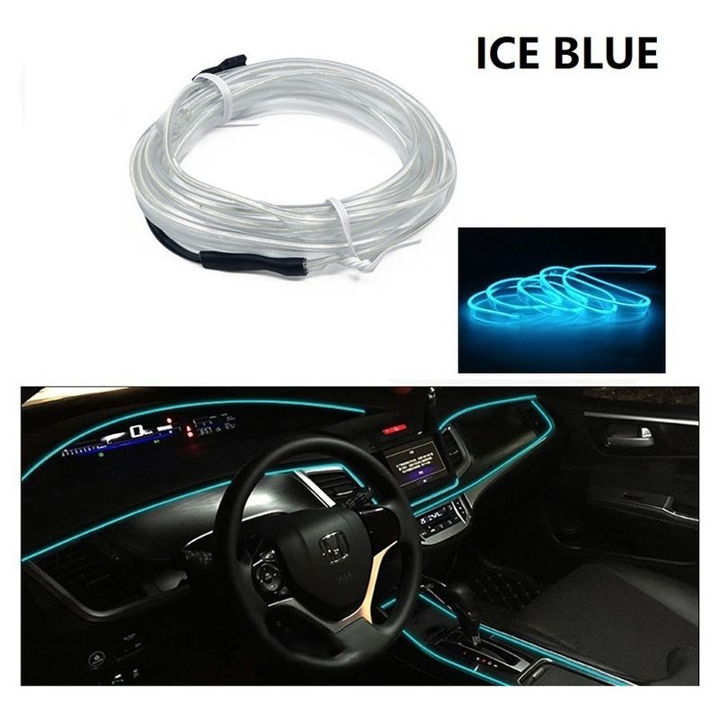GENERICO - Hilo Neon Decorativo Luz Led 3M Interior Auto Tuning ICEBLUE