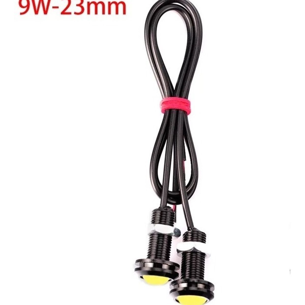 GENERICO - X2 Ojo D Águila Luces Led 23mm 9w Auto Tuning Universal ROJO