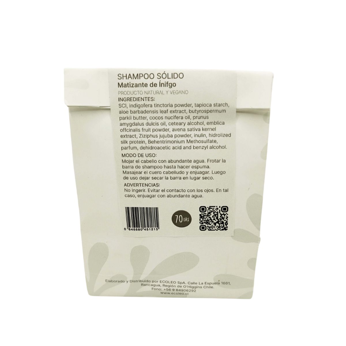 ECOLEO - Shampoo Sólido de Matizante de Índigo