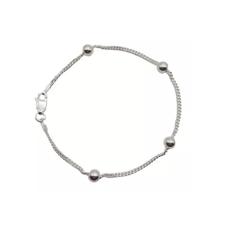 GENERICO - Pulsera Mujer Esferas De Plata - Plata Italiana 925