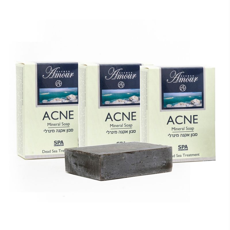 SHEMEN AMOUR - 3 Jabon Acne Mar Muerto