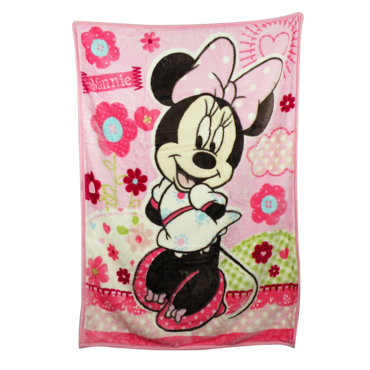 DISNEY - Saco con Broche Bebé Manta Minnie Rosado Disney