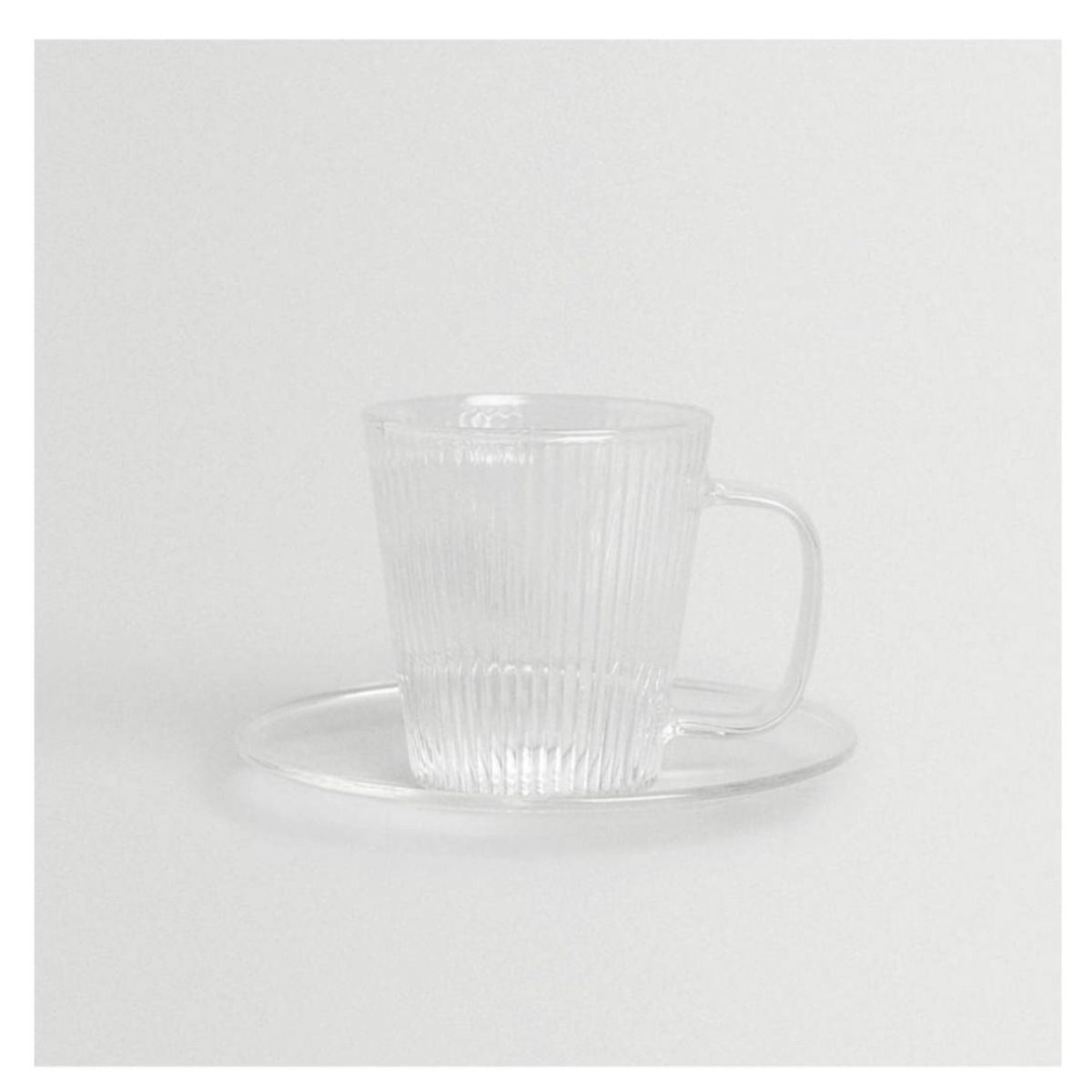 GLASSO - Set 4 Tazas Con Plato Espresso para Té o Café Glasso