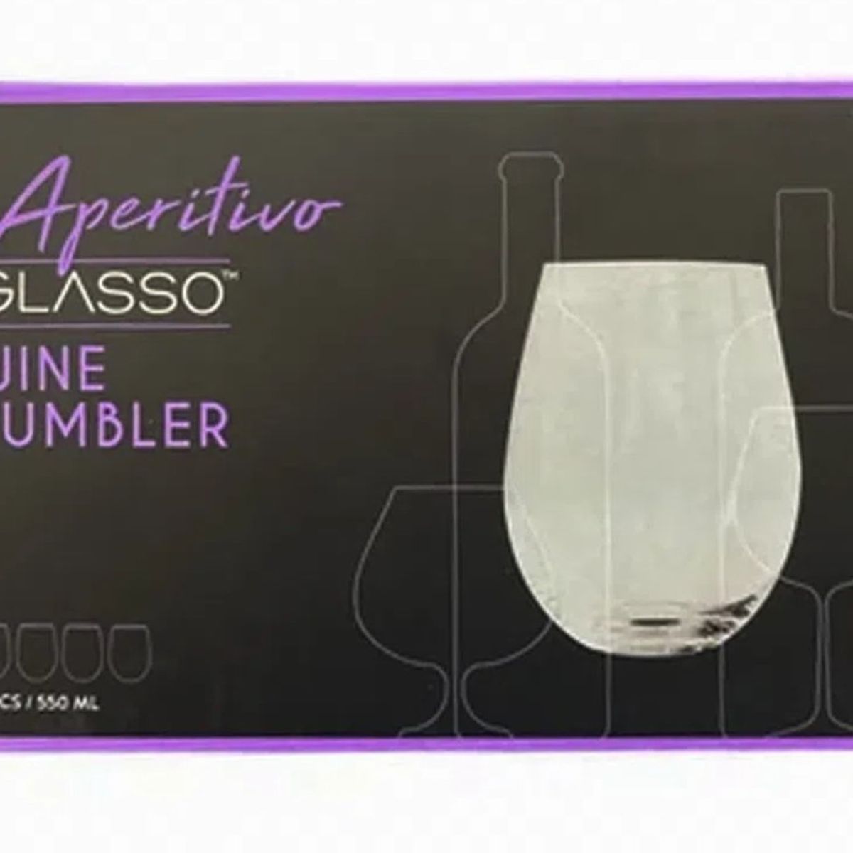 GLASSO - SET 4 VASOS APERITIVO WINE TUMBLER 550ML GLASSO