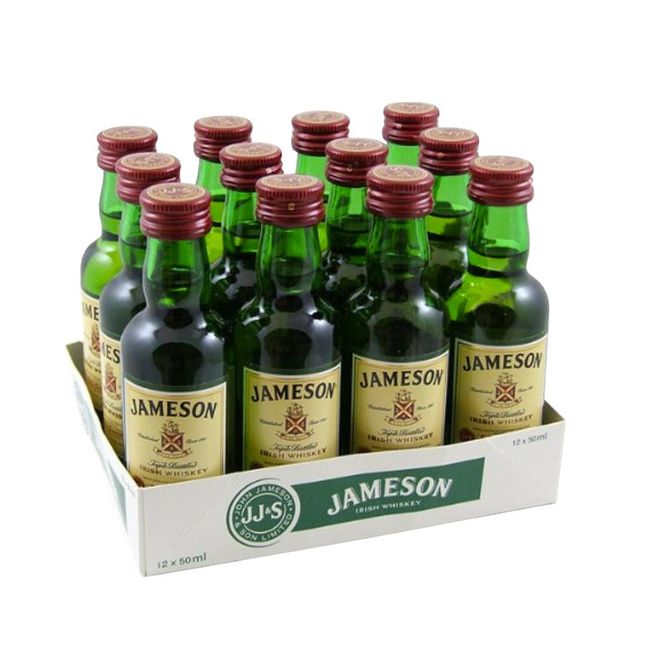 JAMESON - 12 Miniaturas Whisky Jameson Irish Whiskey (50 ml) - Dorado
