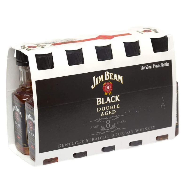 JIM BEAM - 10 Jim Beam Black, Bourbon (50 ml) - Dorado