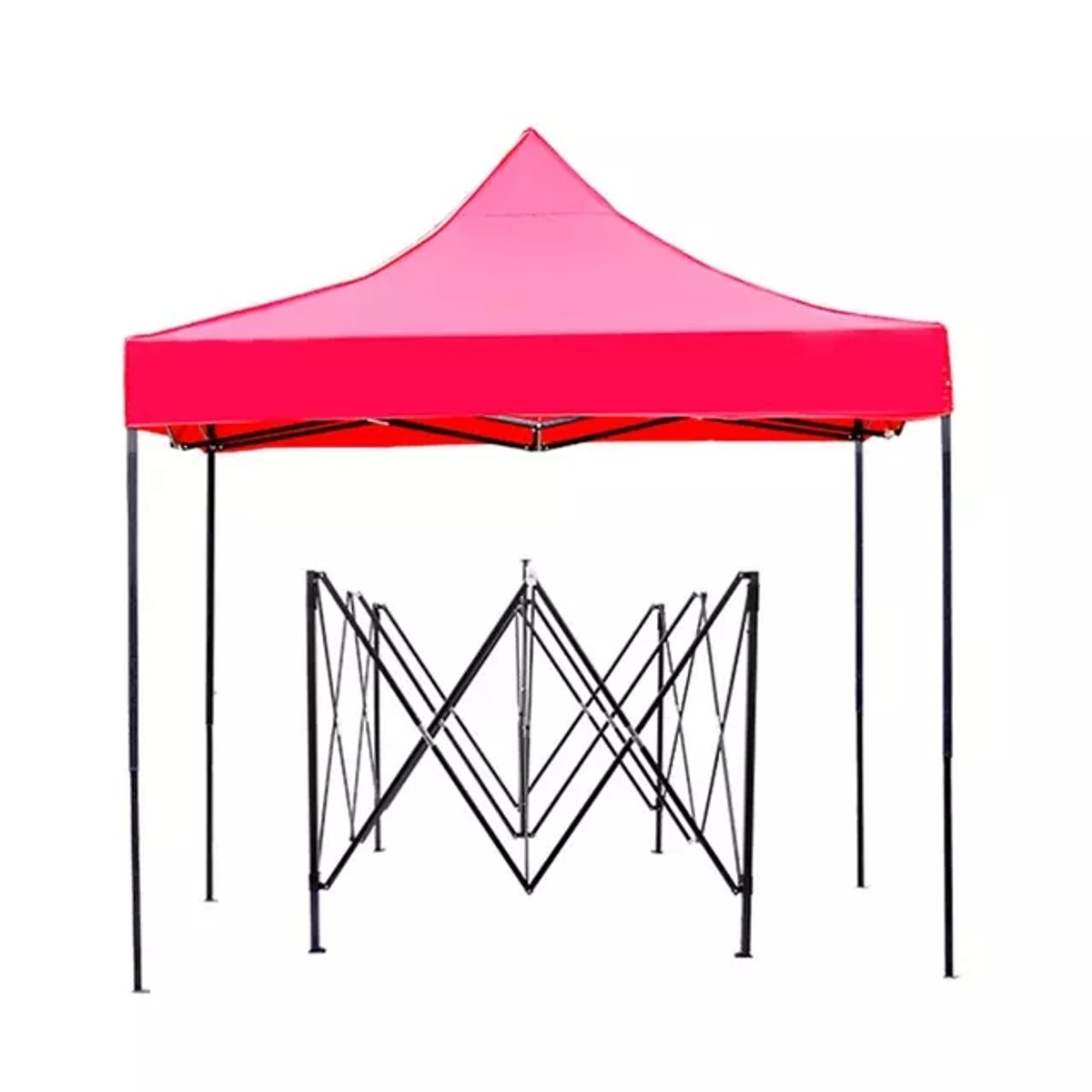 GENERICO - Toldo Plegable 3x3 mts lona Oxford  600D Rojo