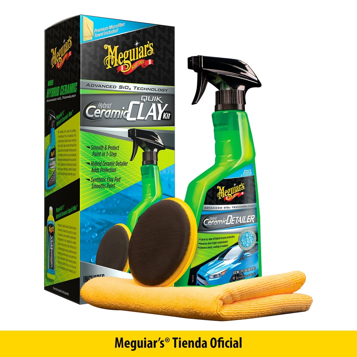 MEGUIARS - Kit De Descontaminado Cerámico Meguiars Ceramic Quik Clay