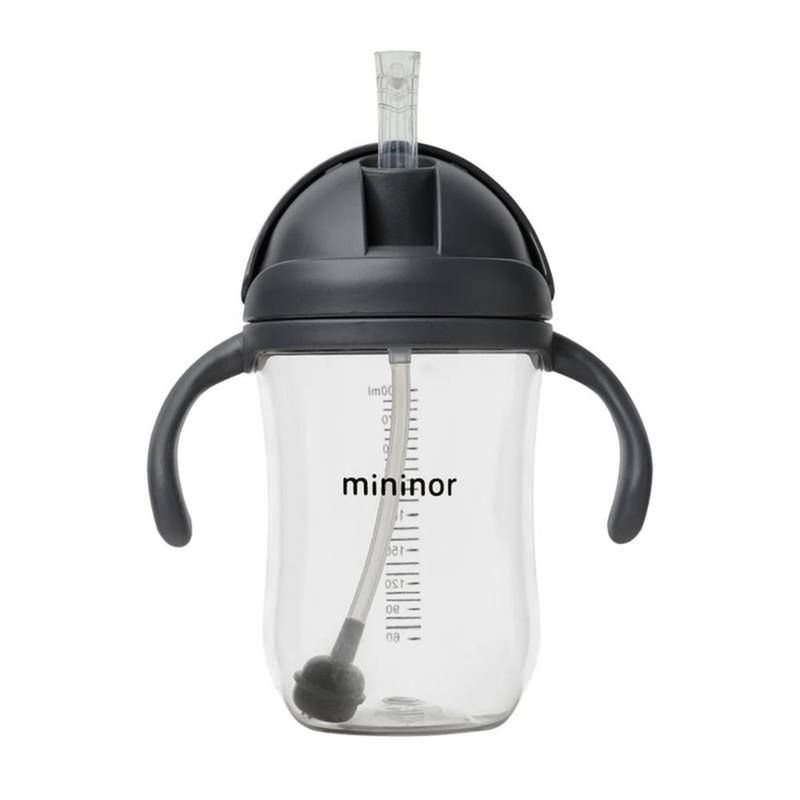 MININOR - Vaso Con Bombilla Mininor 330 ml - Negro
