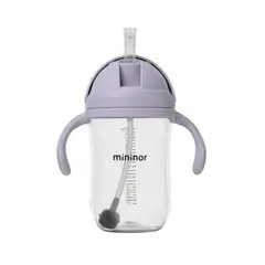 MININOR - Vaso Con Bombilla 330 ml - Lila