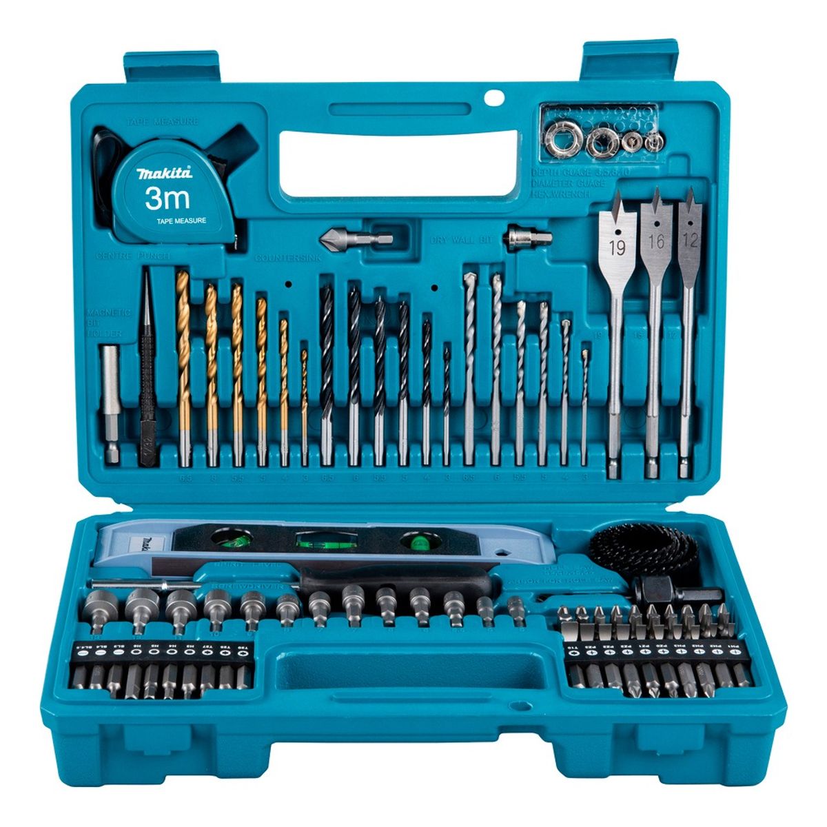 MAKITA - Set Juego De Puntas Y Accesorios Makita 102 Piezas E-10730