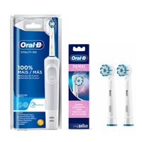 Pack Cepillo Eléctrico Oral-B Vitality+rept Sensitive 2ud