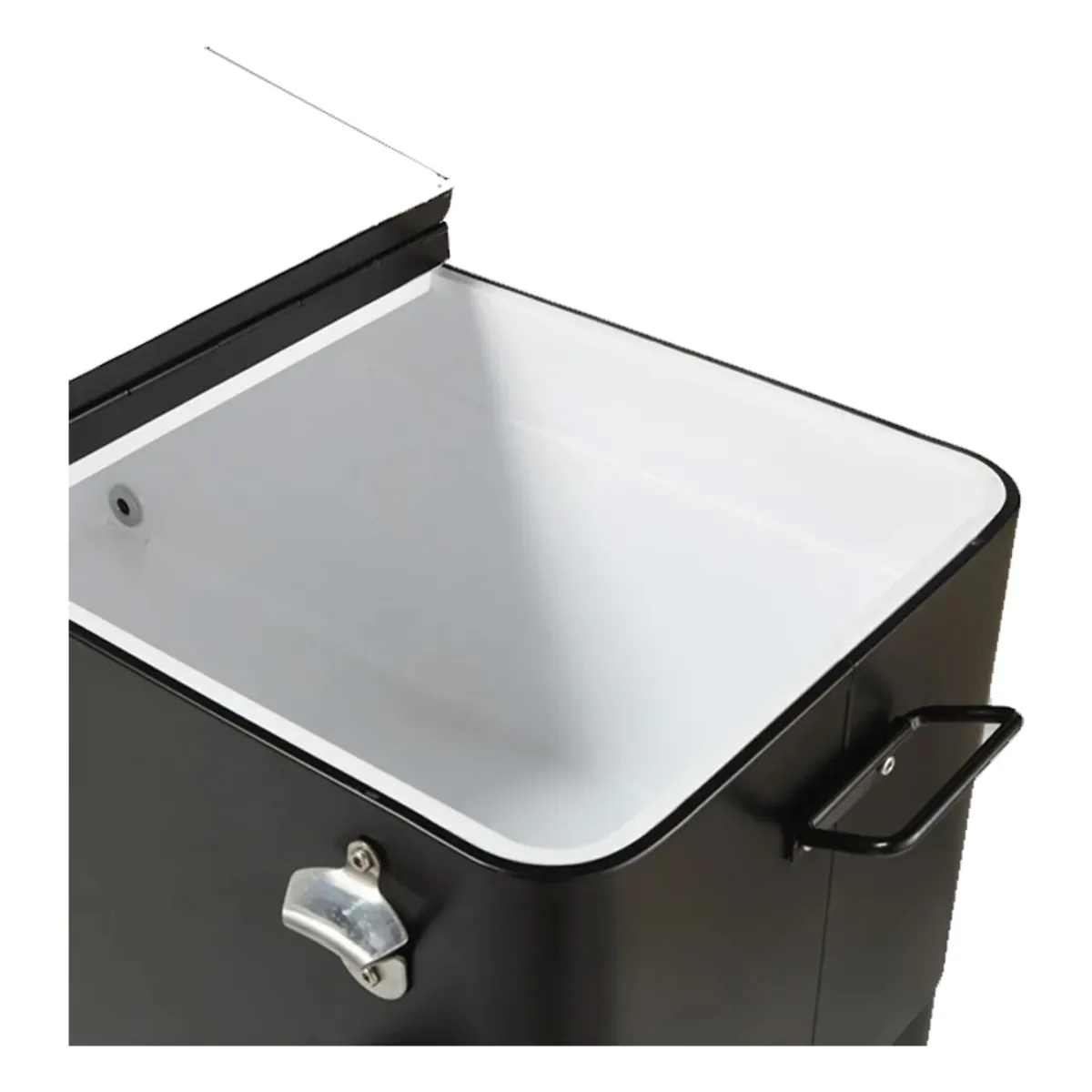 BOZZO - Cooler Retro Metálico Negro 60 Litros BOZZO