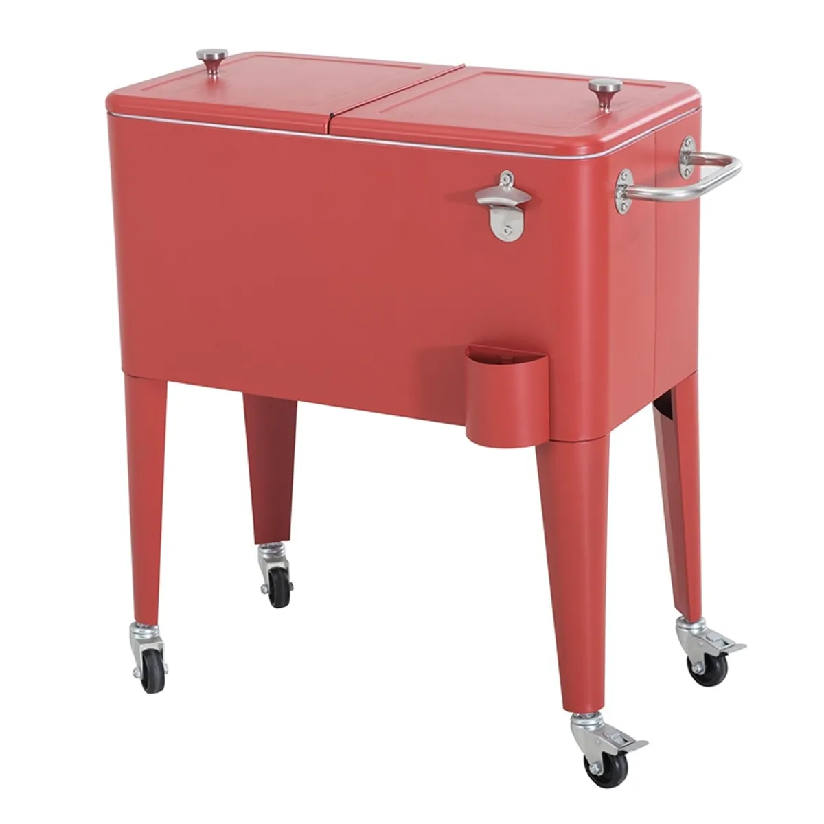 BOZZO - Cooler Retro Metálico 60 Litros Rojo