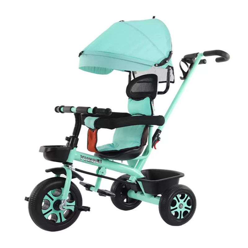 MUNDO ONLINE - Coche Triciclo Infantil 4 En 1 Verde