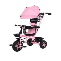 MUNDO ONLINE - Coche Triciclo Infantil 4 En 1 Rosado