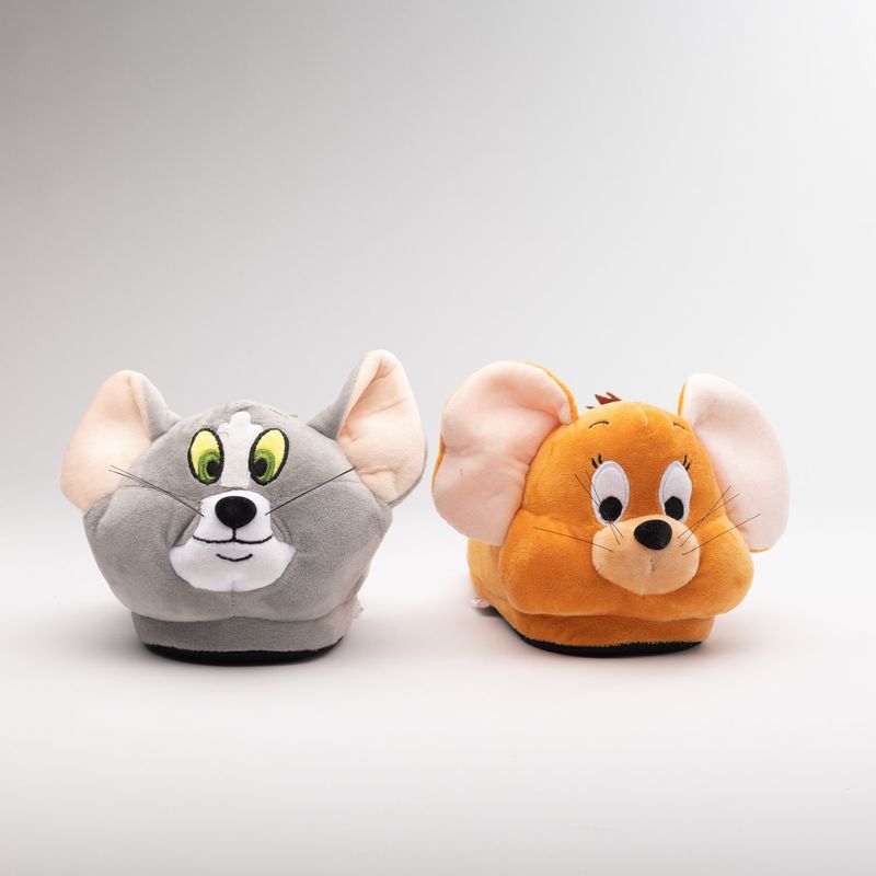HANNA BARBERA - Pantufla 3D Mujer Amigos Gris Tom Y Jerry