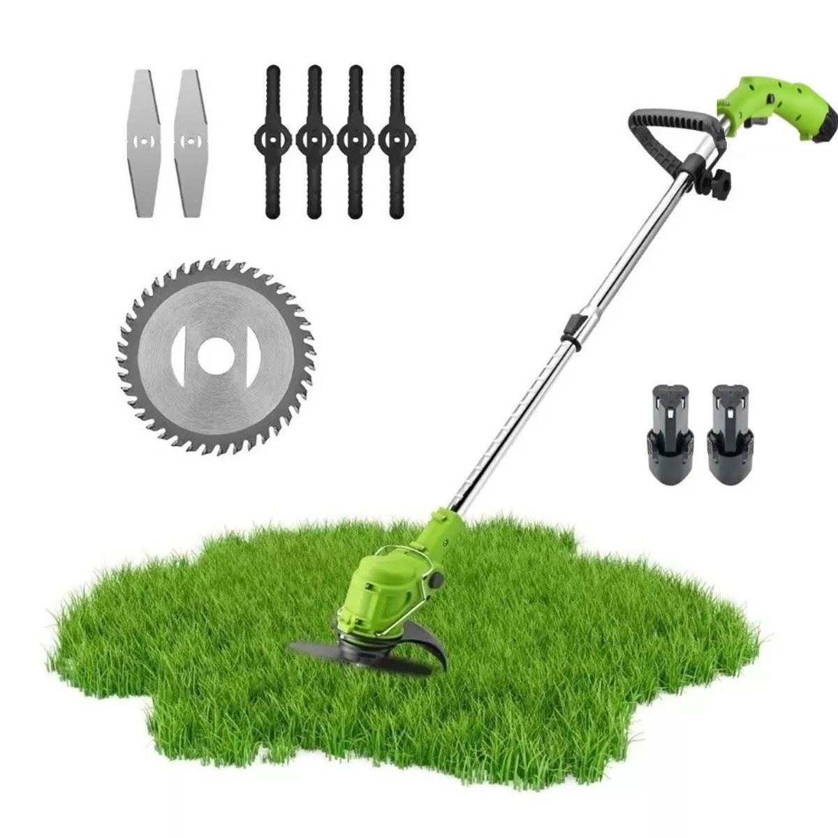 GENERICO - Cortadora De Pasto Inalámbrica Baterias Y Accesorios bateria fina