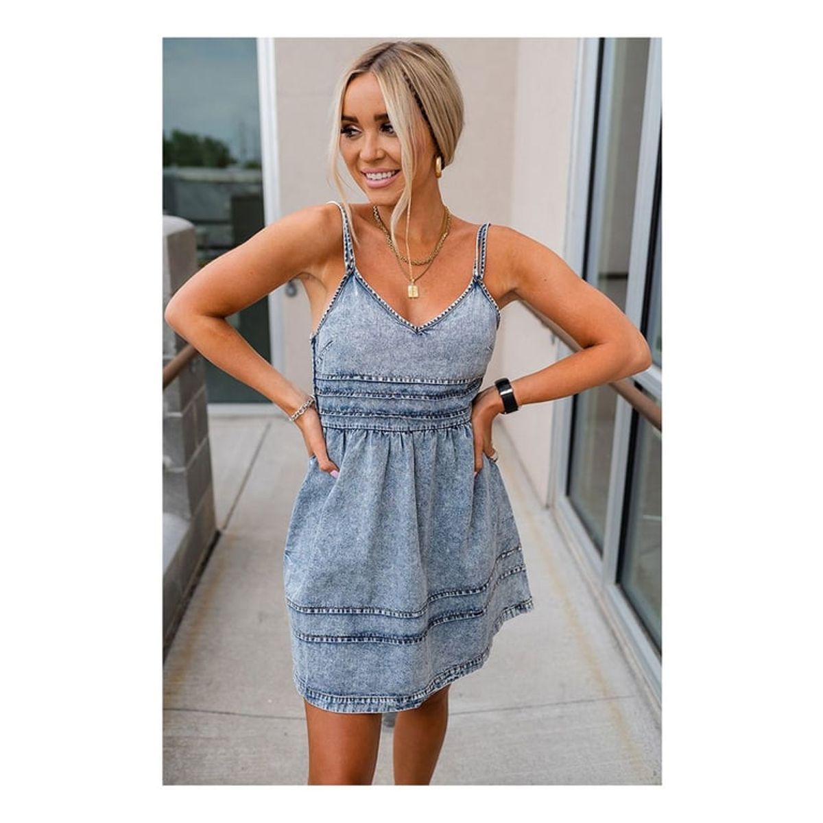 MALCREADO34401 - Vestido Denim Palermo INDAH