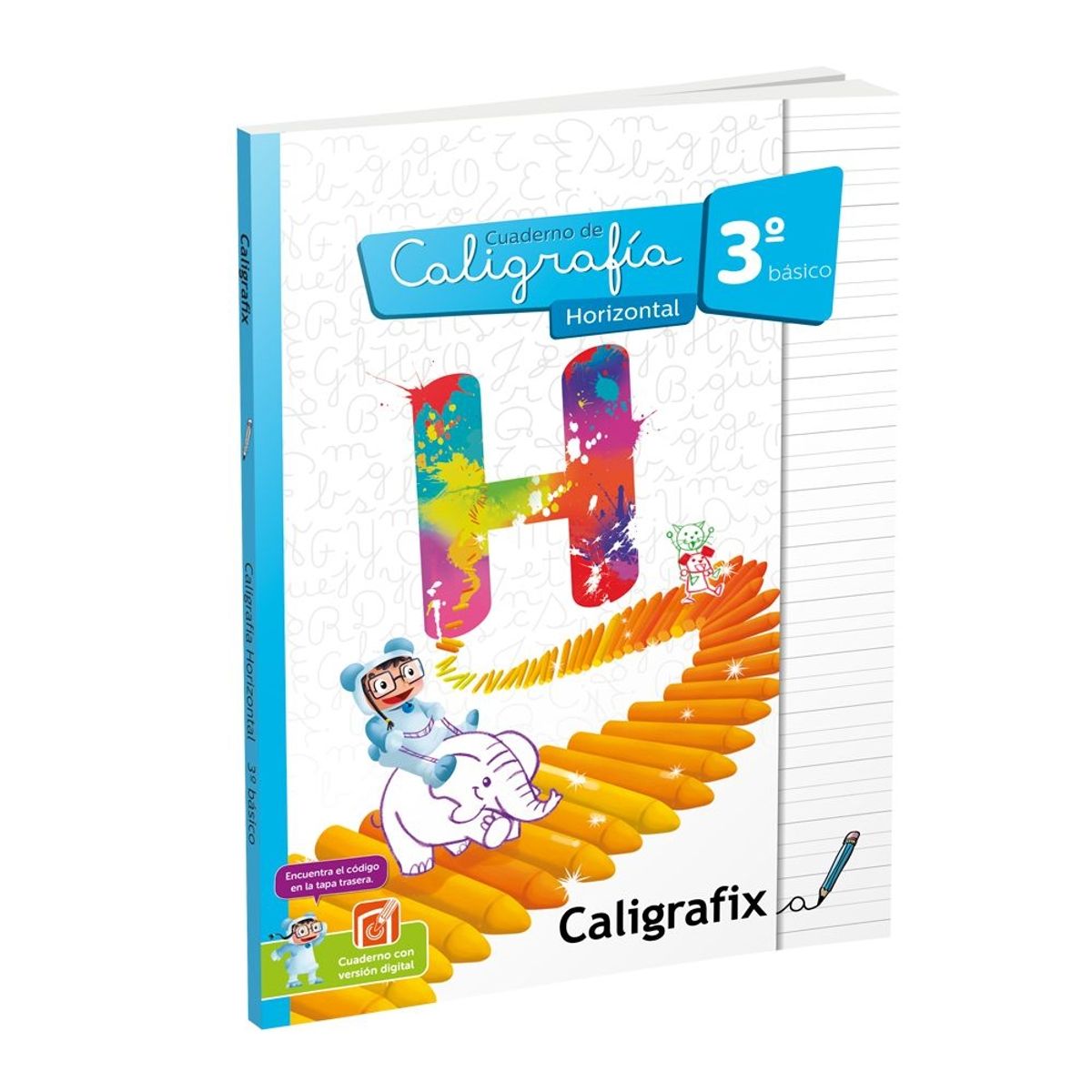 CALIGRAFIX - Caligrafix Cuaderno Caligrafia 3° Basico Horizontal Edicion Actualizada