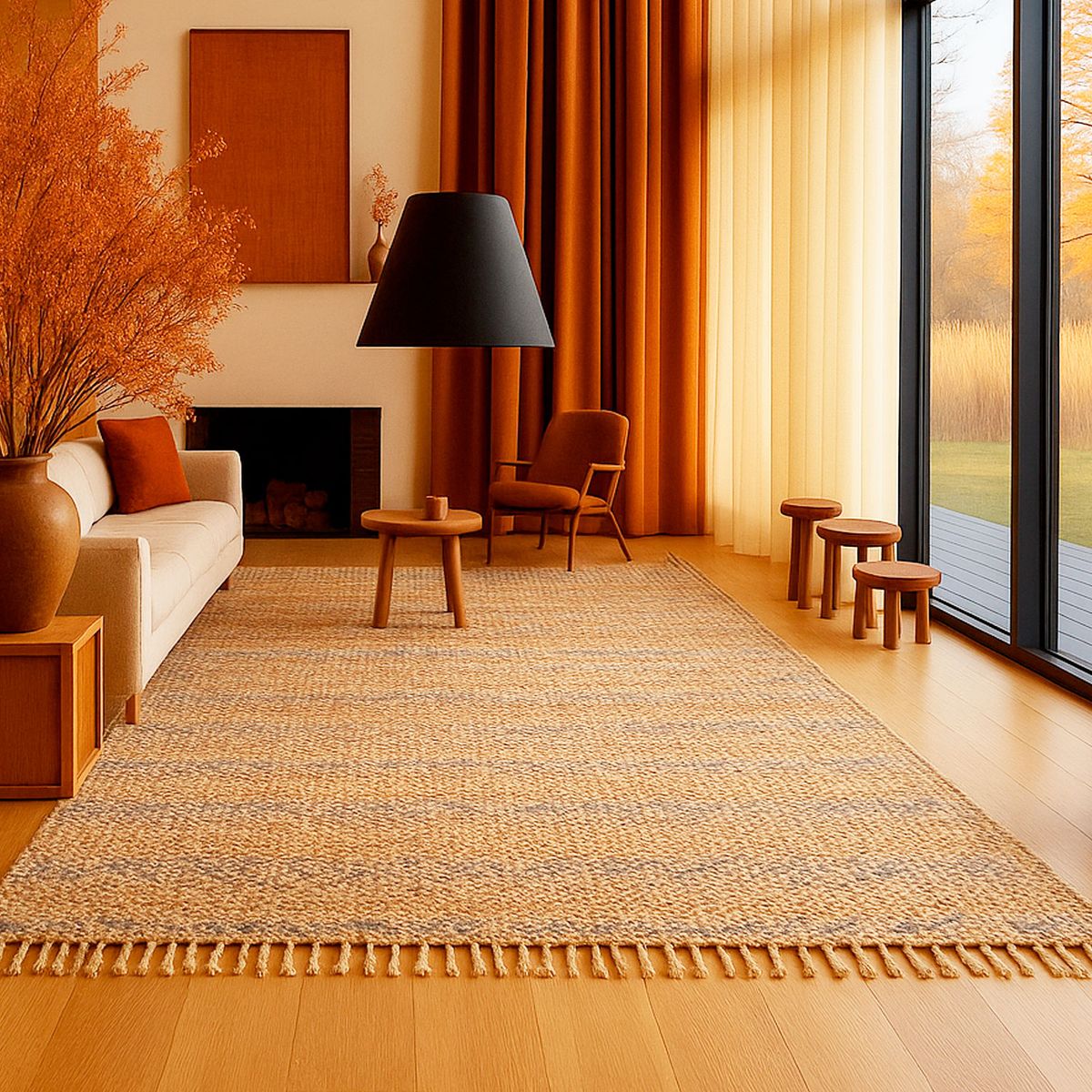 BAZHARS - ALFOMBRA BAZHARS YUTE 190X290 CM HERI HW NMULTI BK