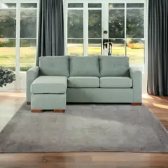 MUEBLES AMERICA - Seccional Multiposiciones Magic Tela Lino Verde Agua