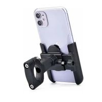 Soporte Metálico Porta Celular Para Moto Bicicleta Negro