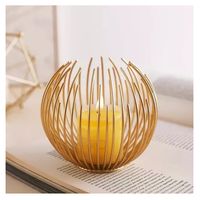 Porta Vela Dorado Decoración De Hogar