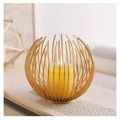 GENERICO - Porta Vela Dorado Decoración De Hogar