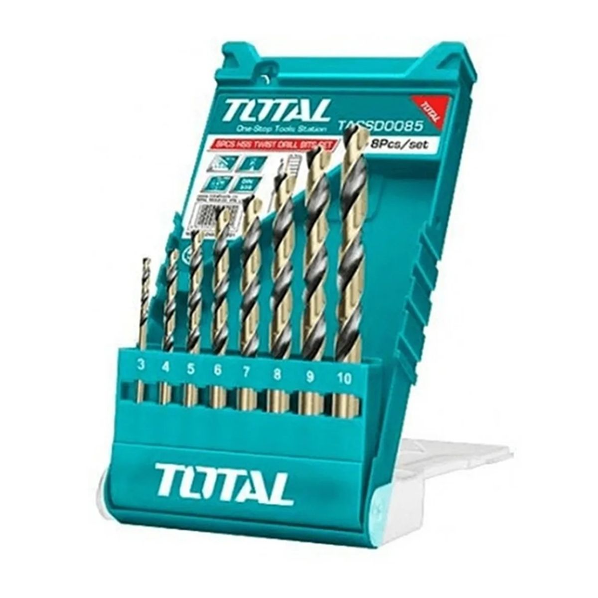 TOTAL TOOLS - Set Juego Brocas Para Metal 8 Piezas