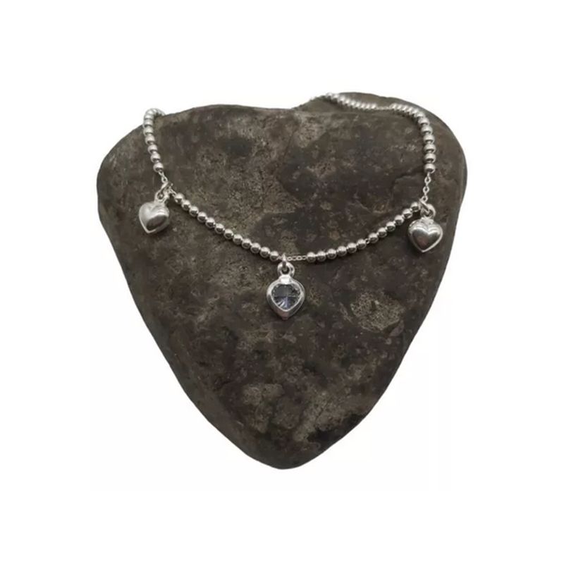 GENERICO - Pulsera Mujer Corazon Plata Italiana 925