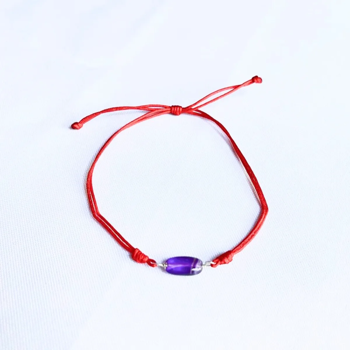 GENERICO - Pulsera Hilo Rojo Piedra Amatista